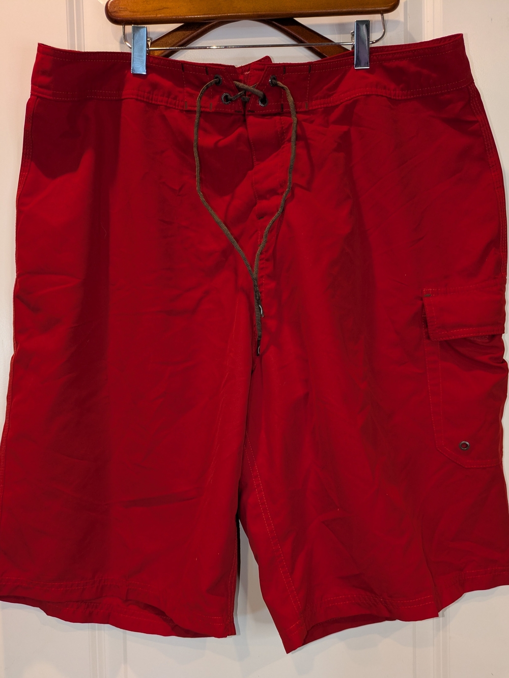 Oakley Mens Size 40 Red Board Shorts Cargo Swim Trunks Surf Y2K